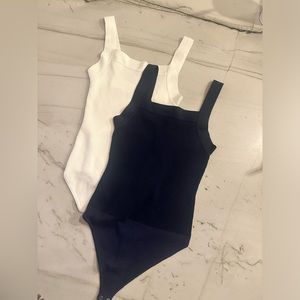 Abercrombie size small, bodysuits, white, and navy